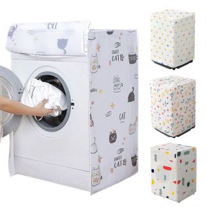 1 x Front Top Opening PEVA Waterproof Home Sunscreen Protective Jacket Washing Machine Cover Washer Dryer Case