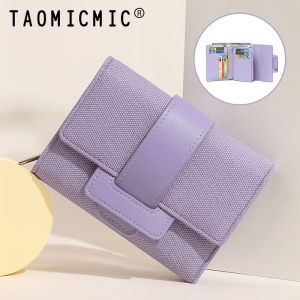 Korean Style Short Horizontal Folding Wallet Large Capacity for Women Multi-Card Slot Trendy Design Coin Purse Clutch Bag