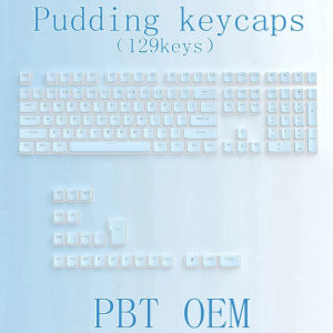 Letter Drive 129Keys Pudding Keycap OEM Key Cap Ergonomic Cute Key Cap Backlit for Mx Profile Mechanical Keyboard Kit Keycaps