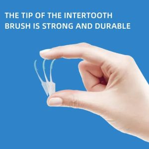 Interdental Silicone Brushes 20 Units Dental Toothpicks Brush Between Teeth With Thread Oral Cleaning Tools