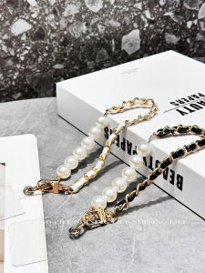 Shininglife Pearl Original Mobile Phone Charm Womens Classic Style Short Wrist Lanyard Fancy Mobile Phone Lanyard