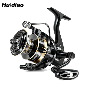 รอกตกปลา Huidiao รุ่นน้ำหนักเบา ซีรีส์ 2000-7000 อัตราทดเกียร์ 5.2:1 รอกตกปลาแบบเหยื่อปลอม แกนโลหะ สำหรับการตีเหยื่อระยะไกล