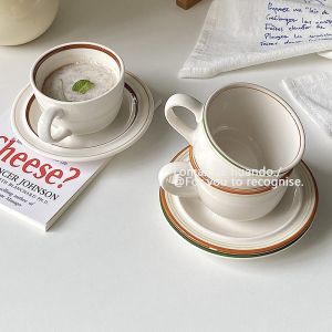 OCHO VENADO Ceramic Coffee Cup Plate Afternoon Tea Set Korean Style Breakfast Bowl Dish Nordic Style Pure Color from China