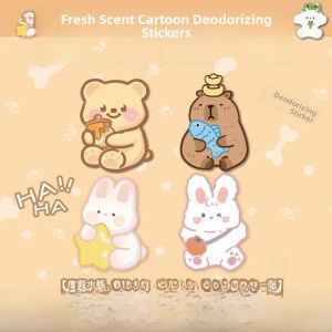Cartoon Self Adhesive Toilet Stickers Bathroom Decorative Fragrant Deodorant Cute Scented Bathroom Decorations