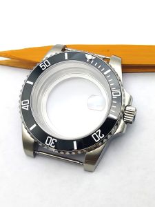 Assembly Accessories 40mm Stainless Steel Watch Case Sapphire Waterproof Mechanical Watch Case Water Ghost Suitable for Nh35 Movement