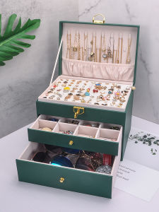 Large Capacity European Princess High End Watch Eyeglass Jewelry Ring Necklace Earring Storage Box Elegant Organizer Case