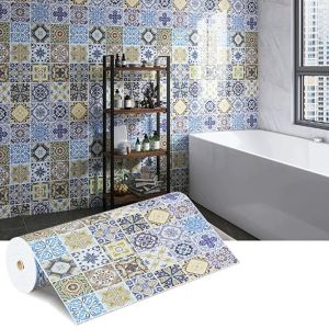 40cm PVC European waterproof and oil resistant self-adhesive wallpaper kitchen wall sticker bathroom wallpaper cabinet wallpaper