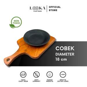 Looka Cast Iron Hot Plate Cobek / Piring Steak Cobek Premium