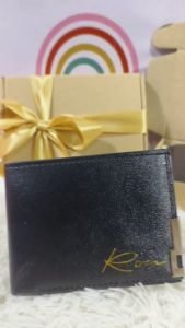Personalized Mens Leather Wallet with name