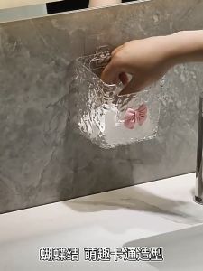 No punching storage box wall mounted toilet waste face towels miscellaneous item cosmetics wall rack