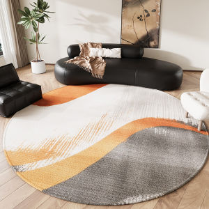 VIKAMA Thảm Tròn Cao Cấp Polyester Cao Cấp Thảm Trải Sàn Cho Phòng Ngủ Học Tập Đệm Ghế Phòng Khách Bàn Cà Phê Trang Trí Nhà Chống Thấm Nước Chống Phai Màu
