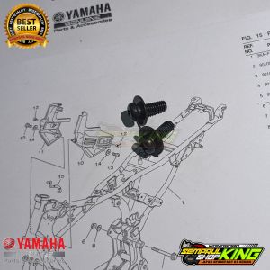 Sepasang baut Hitam Ori matakucing airscoop rxking Rx king