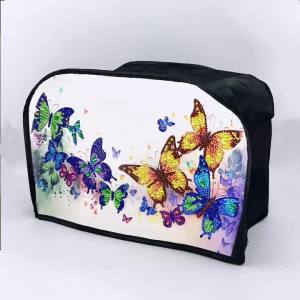 1 DIY tulip print diamond art toaster cover canvas dust-proof adult diamond painted art decoration set
