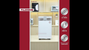 Máy hút ẩm 60L/ngày DH60W-HEPA dùng máy nén cho phòng 100m2 Nhập Khẩu Fujihome kèm lọc không khí Hepa diệt khuẩn UV