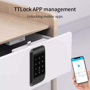 Smart Cabinet Lock APP TTLOCK Control Keypad RFID Card Entry Remote Access for Home Office Drawer
