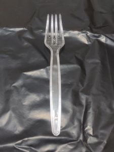 Sendok Garpu Bening plastik makan isi 25pcs