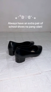 Womens Korean Style Black Pointed Toe 5cm High Heels Rubber Student Black Shoes Non-Slip Work Waterproof Black Shoes 090523