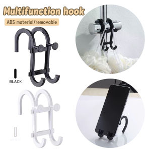 Jozoo Multifunction Hook No Punch Wall Hanging Bathroom Towel Rack Mobile Phone Holder 1 Piece