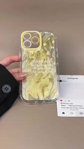 อินเทรนด์ บุคลิกภาพ ดอกไม้เล็กสีเหลือง ผ้าตาข่าย เหลือง เคสมือถือ เหมาะสำหรับ iPhone 16 Pro Max 15 14 13 12 11 Pro Max PLUS โบว์ ดอกไม้ กันกระแทก ป้องกันแรงกระแทก TPU