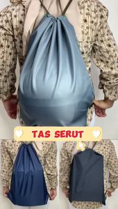 TAS SERUT OLAHRAGA PRIA WANITA/ DRAWSTRING BAG / TAS KANVAS POLOS