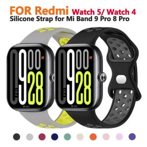 Breathable Silicone Strap for Redmi Watch 4 5 6 Smartwatch Sport Strap Watchband for Xiaomi Band 8Pro 9Pro Bracelet Accessories