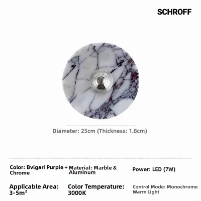Schroff | Bulgari Marble French Vintage Wall Light