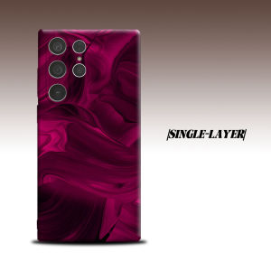 Magenta Fluid Ink For Samsung Galaxy S26 S25 S24 A56 A36 Dual Layer Luxury Fashion Full Lens Protective Case