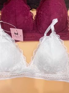 B46 Áo Bra Ren Bralette KATHY BRA Đệm Mỏng Không Gọng Mút Có Thể Tháo Rời