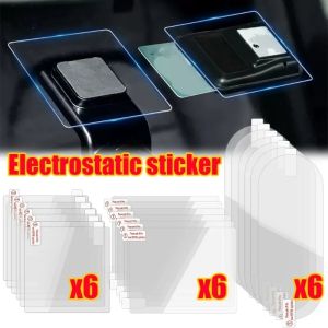 6pcs Car Glass Electrostatic Sticker Transparent Traceless Windshield Double-sided Strong Viscosity Electrostatic Sticker for Bracket