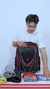 Balo laptop cao cấp SAKOS LAMBORGHINI 17 inch - Chất liệu cao cấp Thiết kế mạnh mẽ Phân ngăn thông minh đệm EVA êm ái.