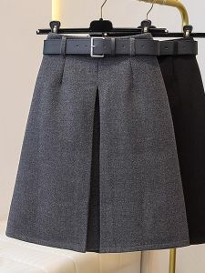 AIYITI | Chân Váy A-Line Màu Xám Sâu Mới Thu/Đông Plus Size Đẹp