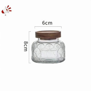 Retro Begonia Design Glass Airtight Storage Jar