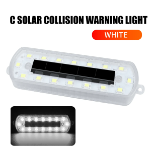 KEVANLY | 1Pair Solar Powered Dual Row 16LED Car Truck Motorcycle LED Strobe Warning Light RGB Colorful Auto Rear Taillight Night Light