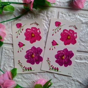 tato temporer bunga kupu cantik tahan air bebas pilih