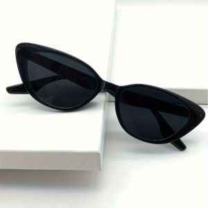 Womens Retro Cat Eye Sunglasses UV Protection Sunscreen Fashionable Small Frame Glasses for Square Oval Round Faces