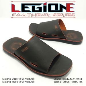 sandal slop kulit pria dewasa full kulit sandal kulit pria terlaris slop kulit terbaru