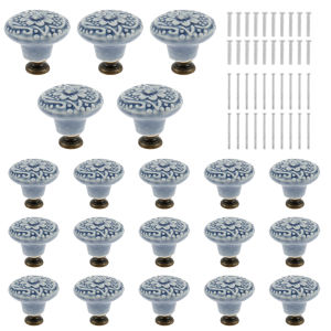 20Pcs Vintage Ceramic Handles Furniture Cabinet Handles Creative Decorative Drawer Knobs Cupboard Pulls  Hardware Accessories