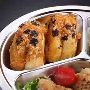3 in1 divider plate lunch box set for adult stainless food tray with divider heating food container with partition canteen plate with divider dinner plate for baby stainless lunch box for kids crisper refrigerator restaurant serving plates bento boxBINLU