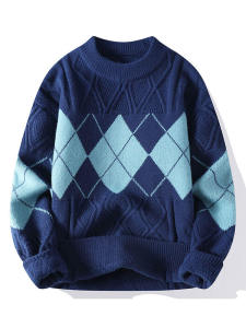 Autumn and Winter Mock Neck Sweater 12-Year-Old Boy 13 Junior High School Students 14 Fleece-lined Thickened 15 Youth Base Knitwear