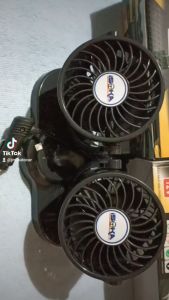Kipas Angin Mobil Ganda Isoka 12v 24v / Double Fan Isoka 12v 24v 360 derajat