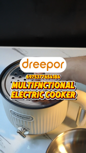 Dreepor Multi-Purpose Electric Cooker 1.8 Liter Capacity Non-stick Inner Pot 600W Fast Boil Easy to Clean