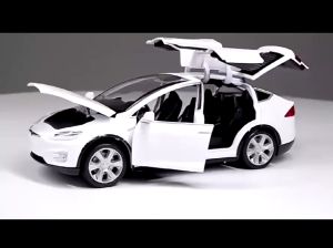 [WG] 1:24 TESLA Model X Diecast Car Model Alloy Car Diecast Model Toy Vehicle Pull Back Car
