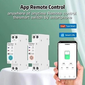 AC 220V 63A 1P+N WIFI TUYA Smart Switch Energy Meter KWh Circuit Breaker Timer MCB Voltage Protector