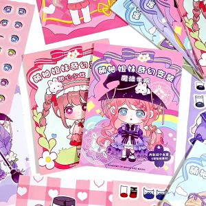 Children sticker toys mainan sticker memasang baju DIY sticker project set sticker bp mainan sticker anak