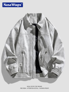 NASA WTAPS | Áo Khoác Da Mềm Cổ Bẻ Dáng Rộng
