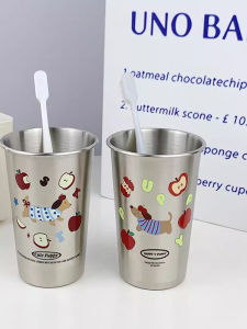Cute Cartoon Dachshund Stainless Steel 304 Toothbrush Cup Couple High Aesthetic Value Washing Brush Cup Home Simple Use