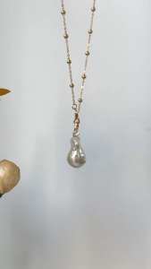 Vanco Chick-S925 Silver Natural Pearl Zircon Necklace