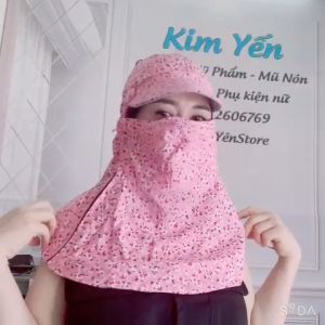 Mũ Nón Chống Nắng vành nhỏ gọn đội được trong nón bảo hiểm  - Kim Yến Mẹ và Bé