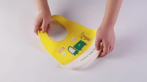 Bib Silikon Ultra Lembut Kanak-kanak Gred Makanan Bayi Bayi 3D Bib Kalis Air Penyusuan Bib Musim Panas Tanpa Basuh