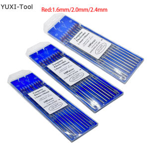 10pcs/Box WT20 Red Color 1.6*150 2.0*150 2.4*150 3.0*150 Thorium Tungsten Electrode Head Tungsten Needle/rod For Welding Machine